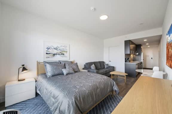 New! Luxe Studio + Patio | Trails, Lake & Adventure | Free shuttle to Gondola